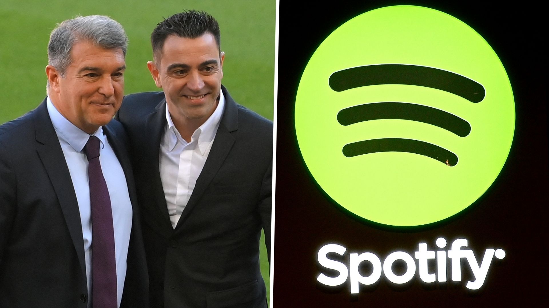 Joan Laporta Xavi Barcelona Sportify GFX