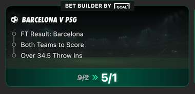 Barcelona vs PSG Bet Builder exclusive odds boost for Champions League clash