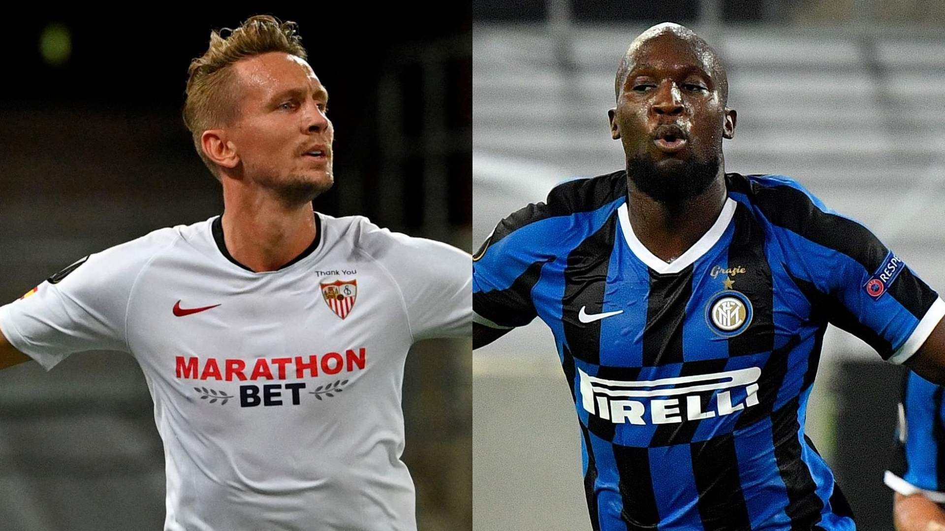 Luuk de Jong  Sevilla Romelu Lukaku Inter 2019-20
