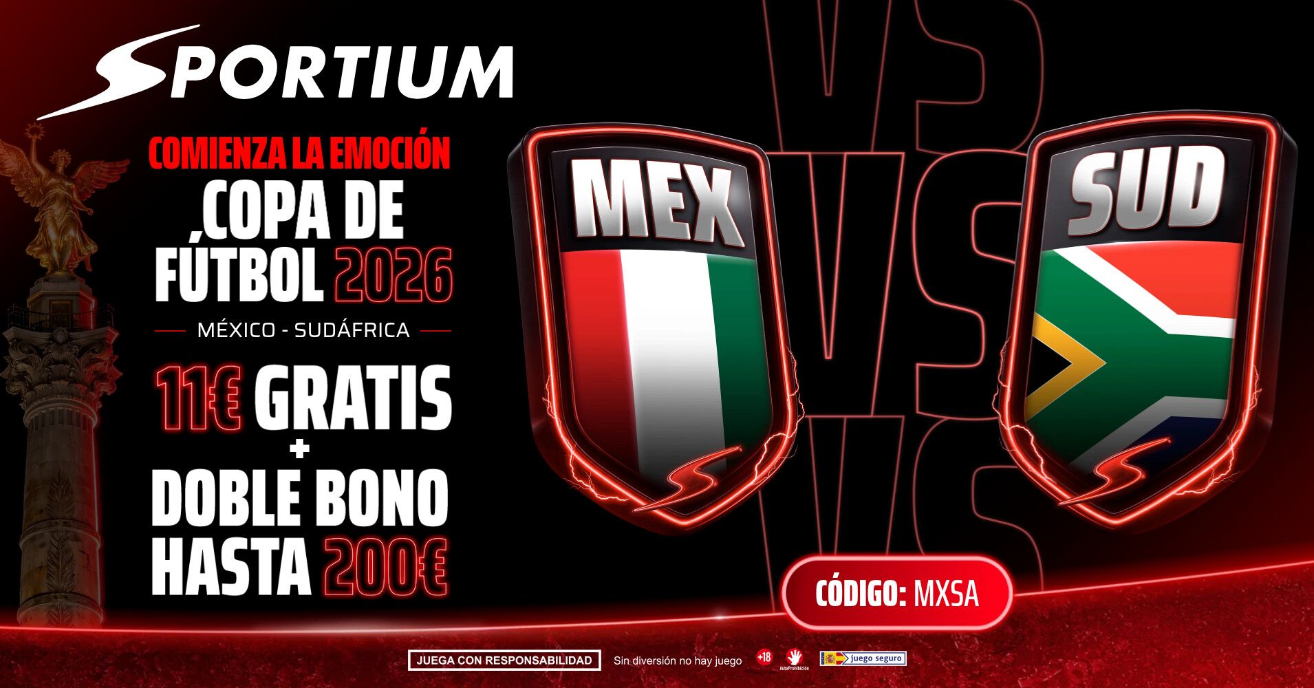 Oferta Sportium Mexico Surafrica Mundial 2026
