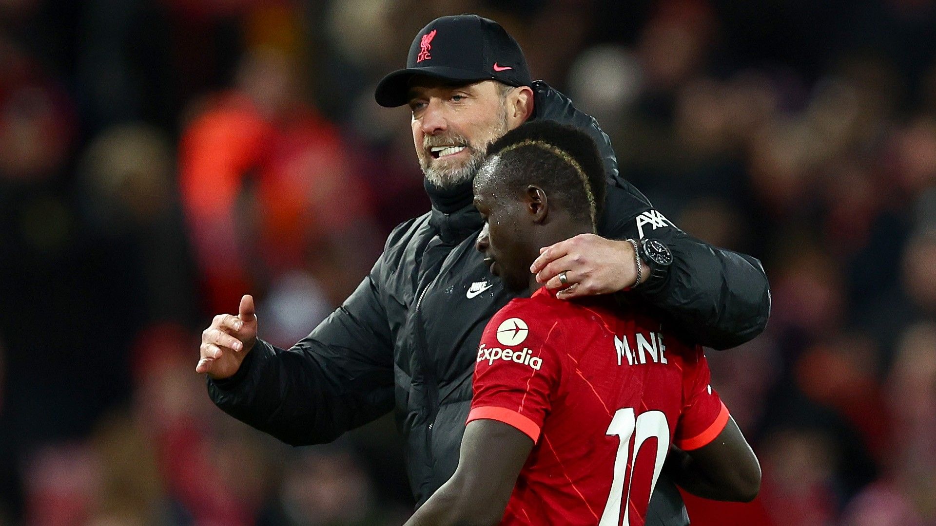 Jurgen Klopp Sadio Mane Liverpool 2021-22