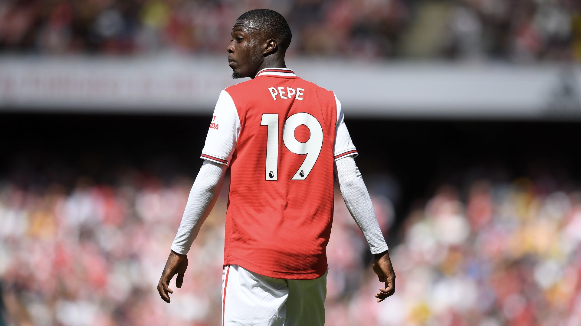 Nicolas Pépé (Arsenal), face à Burnley (2-1), 2ème journée de Premier League, le 17 août 2019