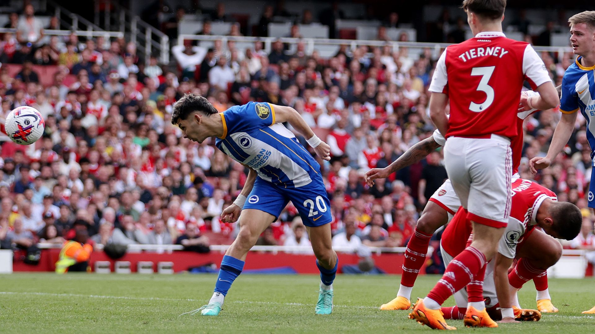 Jakub Kiwior Arsenal Brighton 2022-23