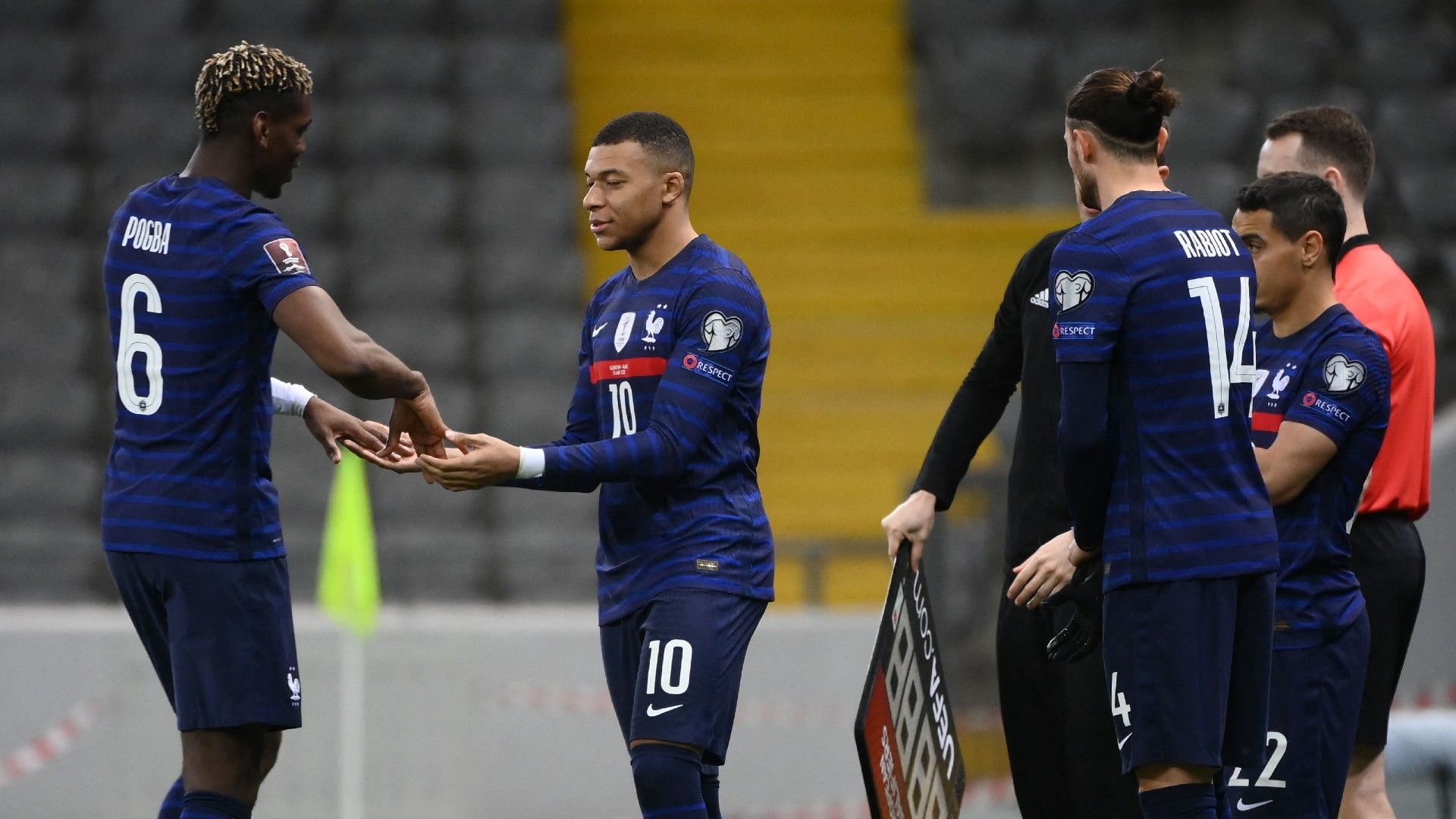 Paul Pogba Kylian Mbappe Kazakhstan vs France 2022 World Cup qualifier