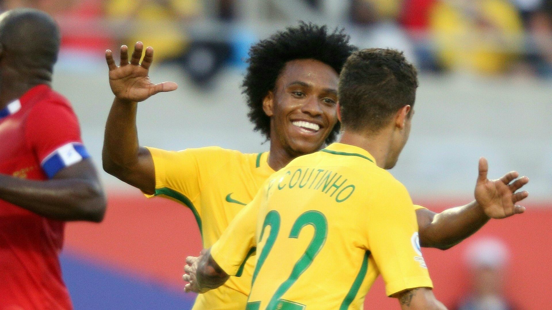 Willian Philippe Coutinho Brazil Haiti Copa Ameria 06092016