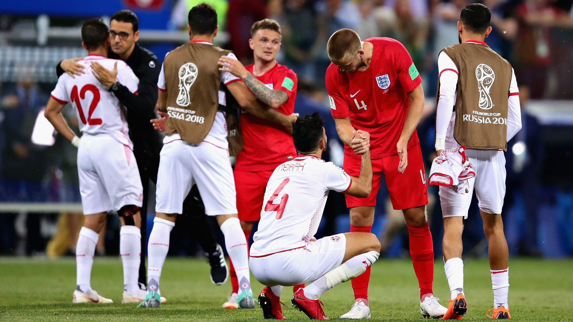 England Tunisia players World Cup