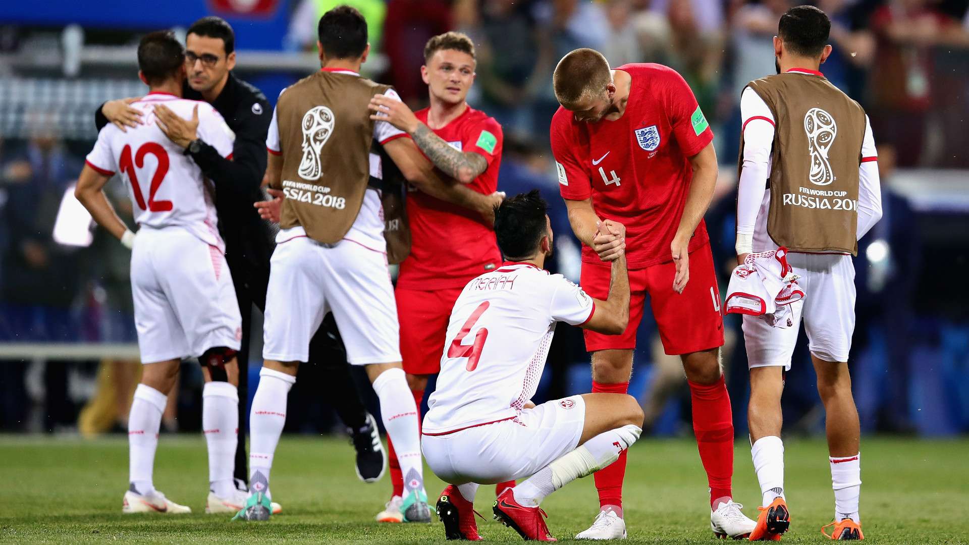 England Tunisia players World Cup