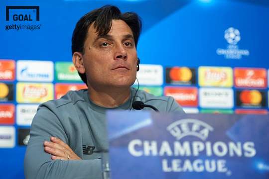 2017/2018시즌 챔피언스리그 8강 1차전 바이에른 뮌헨과의 경기를 앞두고 기자회견 중인 세비야 몬텔라 감독. 사진=게티이미지