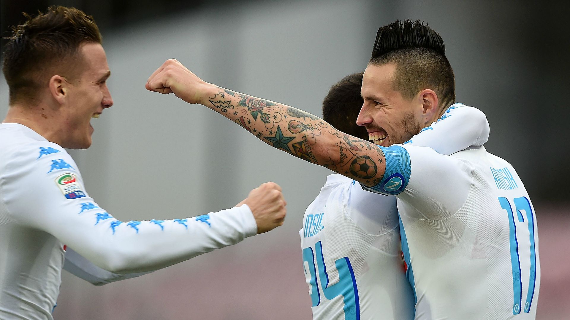 Piotr Zielinski Marek Hamsik Napoli Pescara Serie A