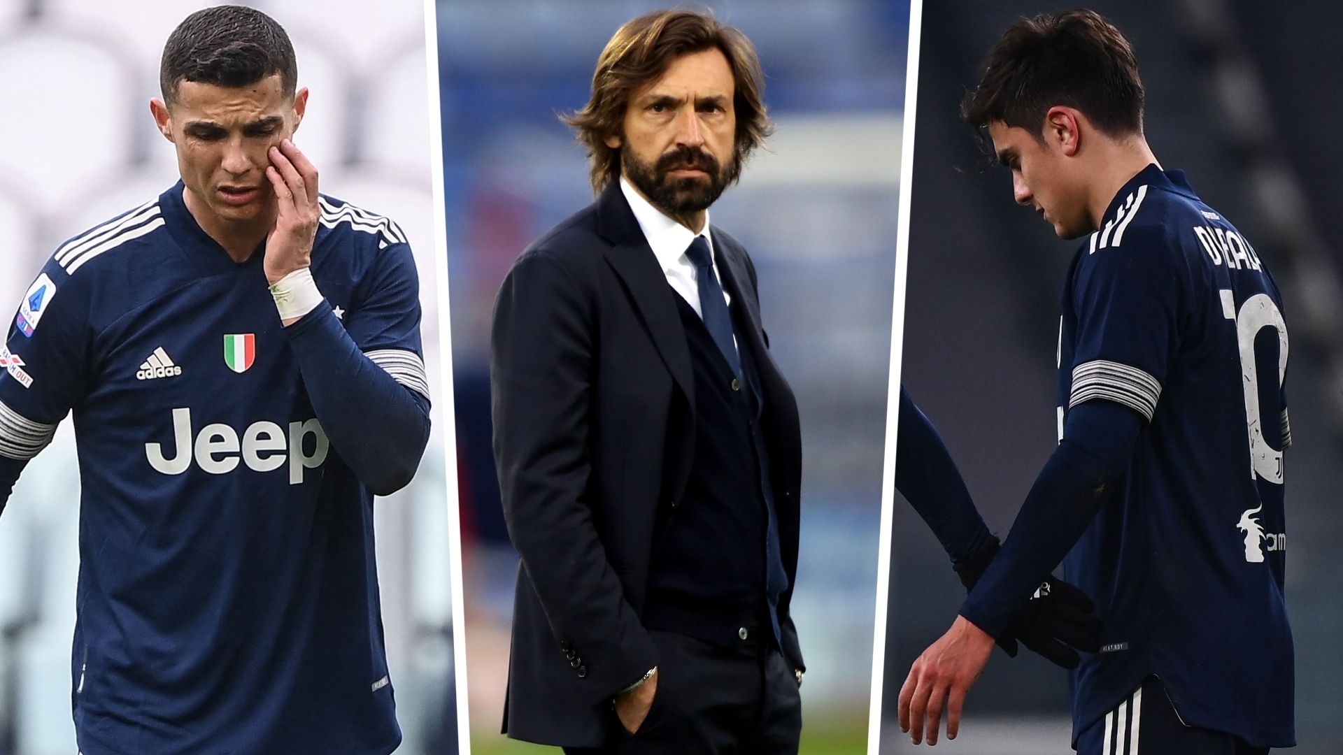 Cristiano Ronaldo Andrea Pirlo Paulo Dybala Juventus GFX
