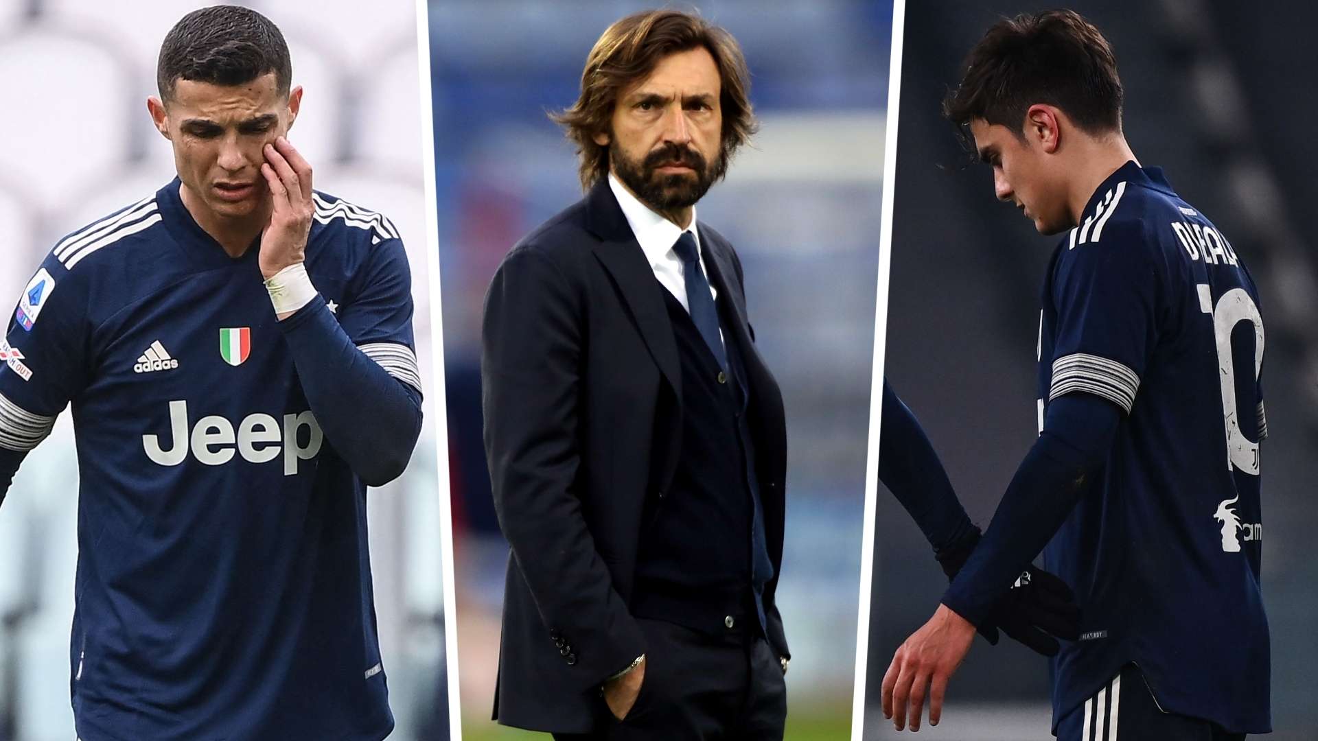 Cristiano Ronaldo Andrea Pirlo Paulo Dybala Juventus GFX