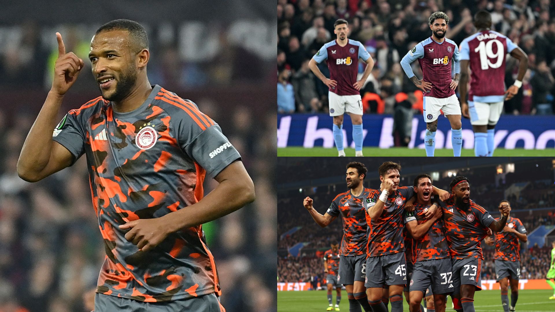 Aston Villa on brink of Europa League Conference exit as Ayoub El Kaabi blasts hat-trick for Olympiacos in six-goal thriller | Goal.com Ghana