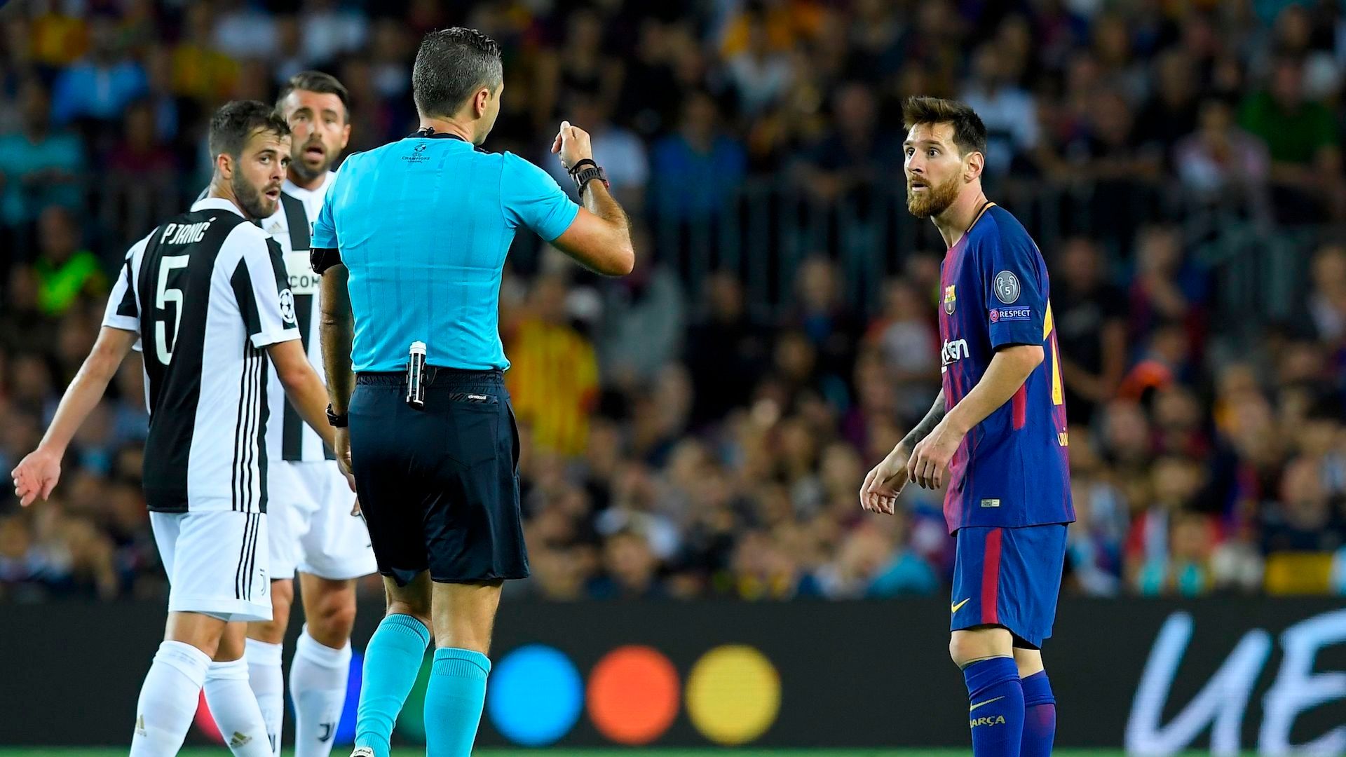 Lionel Messi Skomina Barcelona Juventus Champions League