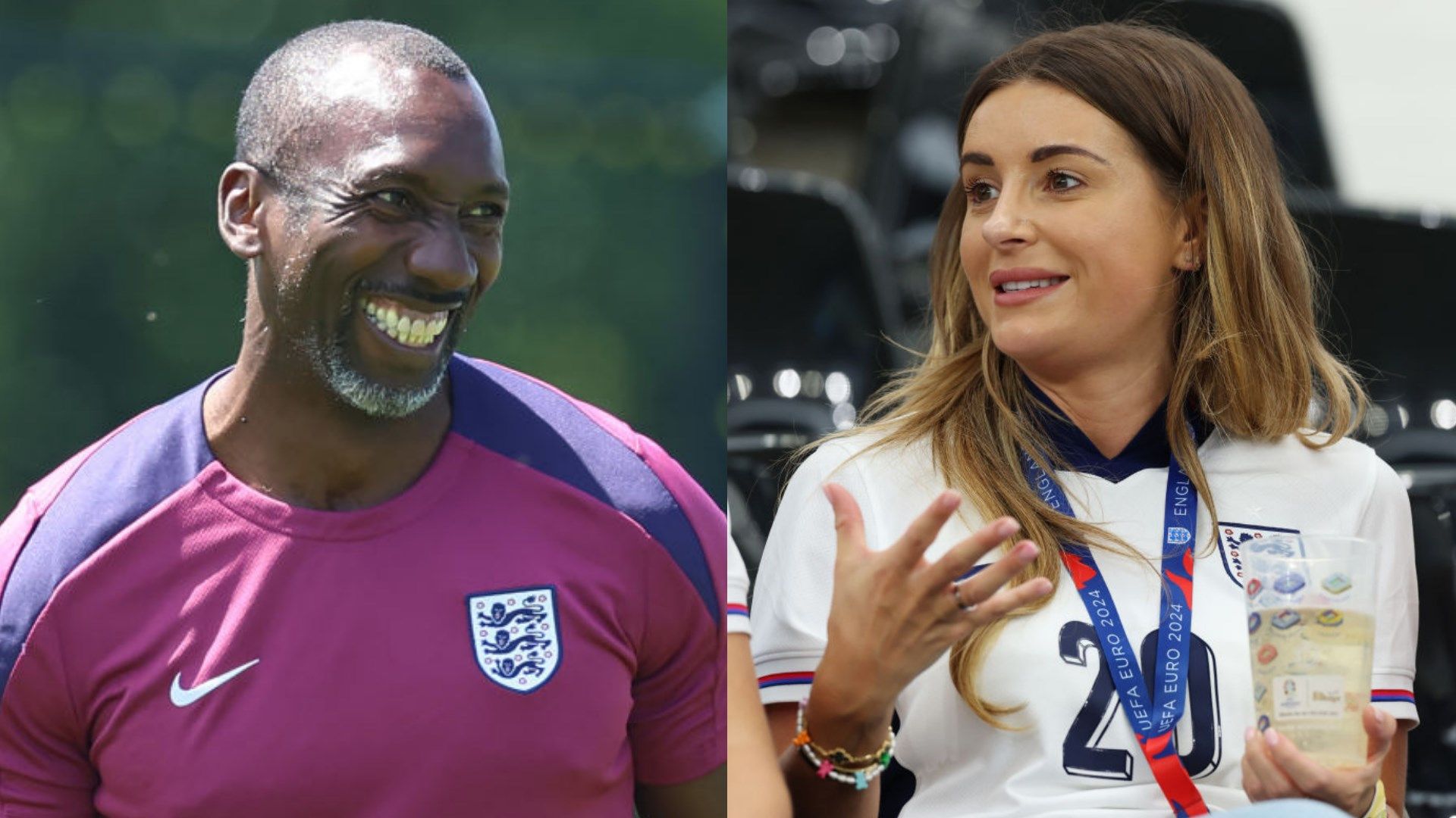 Jimmy Floyd Hasselbaink and Dani Dyer