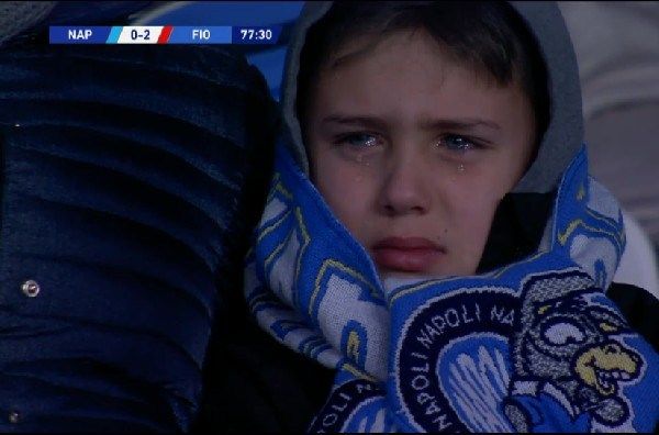 Baby cries at San Paolo after Napoli loss to Lazio