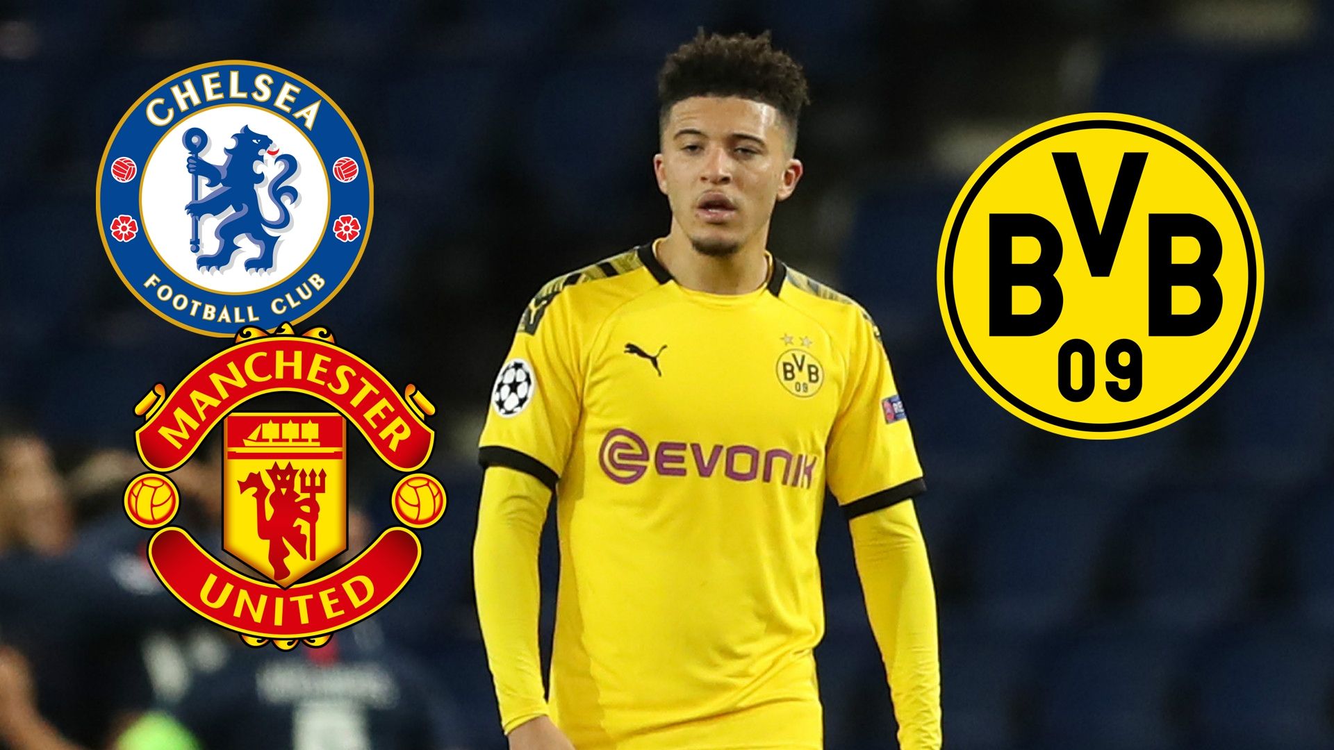 GFX Jadon Sancho Chelsea Dortmund Man Utd