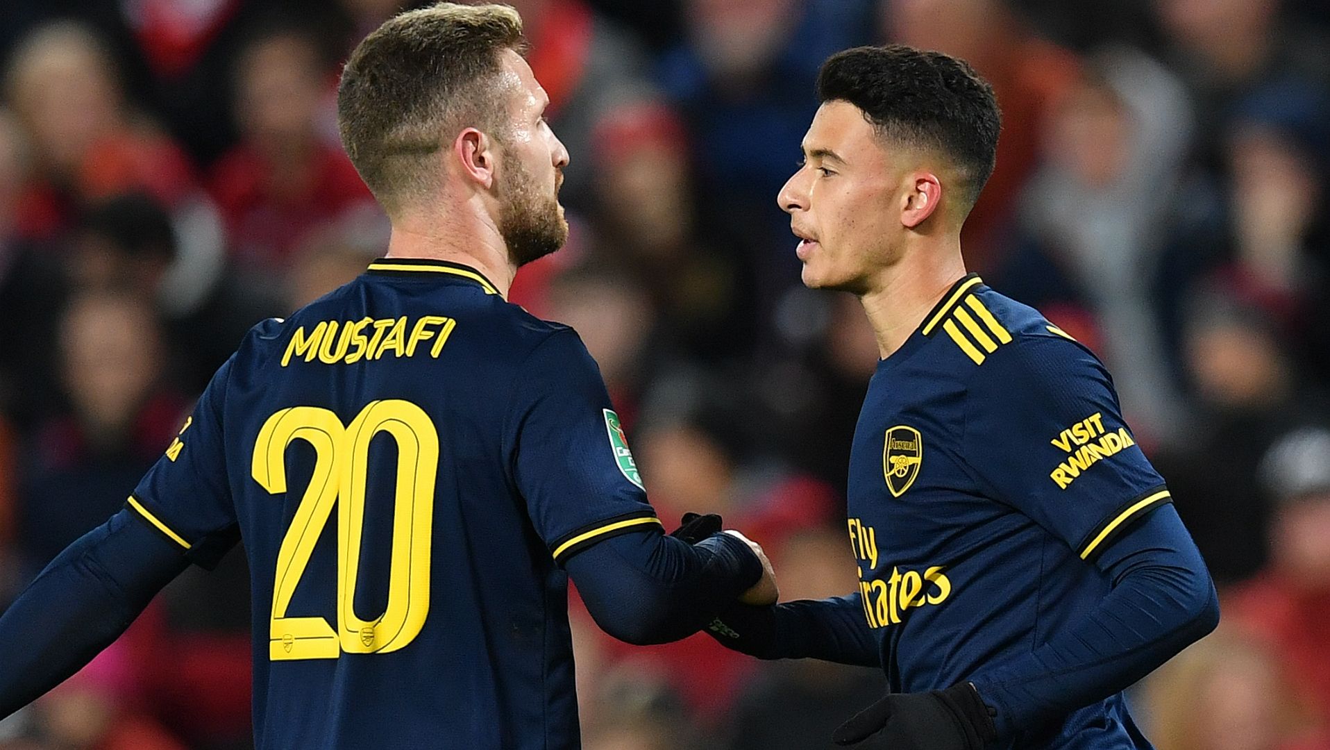 Shkodran Mustafi Gabriel Martinelli Arsenal 10302019