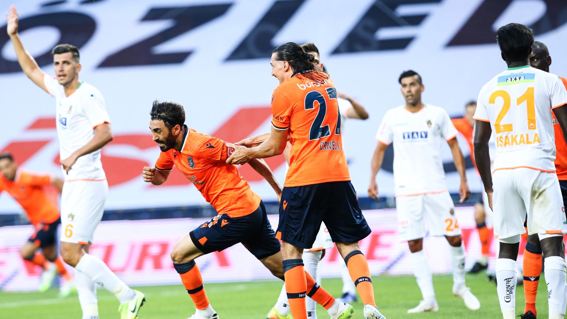 Basaksehir Alanyaspor Mahmut Tekdemir goal celebration
