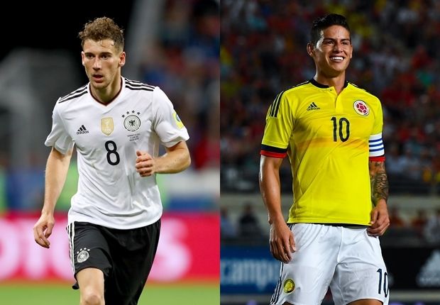 Leon Goretzka and James Rodriguez