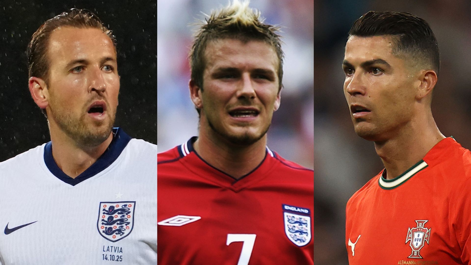 Harry Kane David Beckham Cristiano Ronaldo