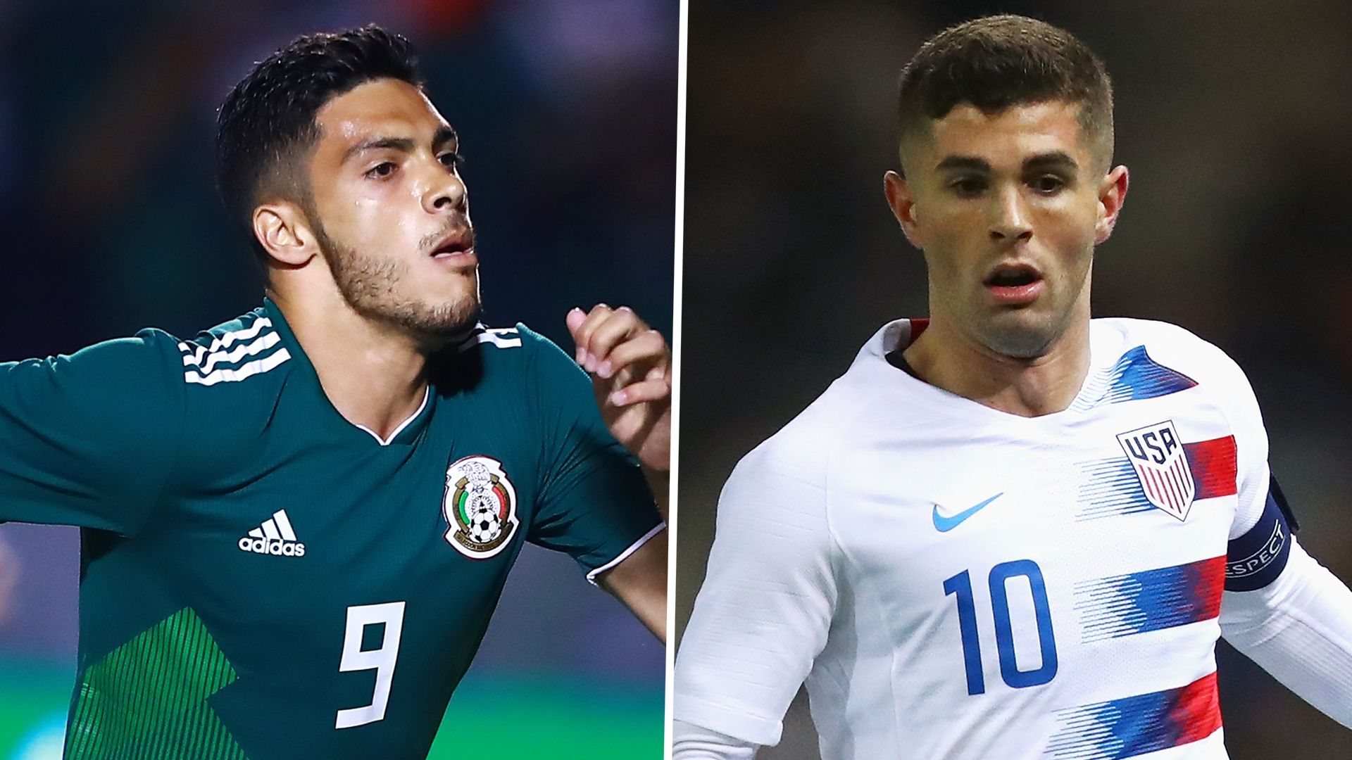 Raul Jimenez Mexico Christian Pulisic USMNT