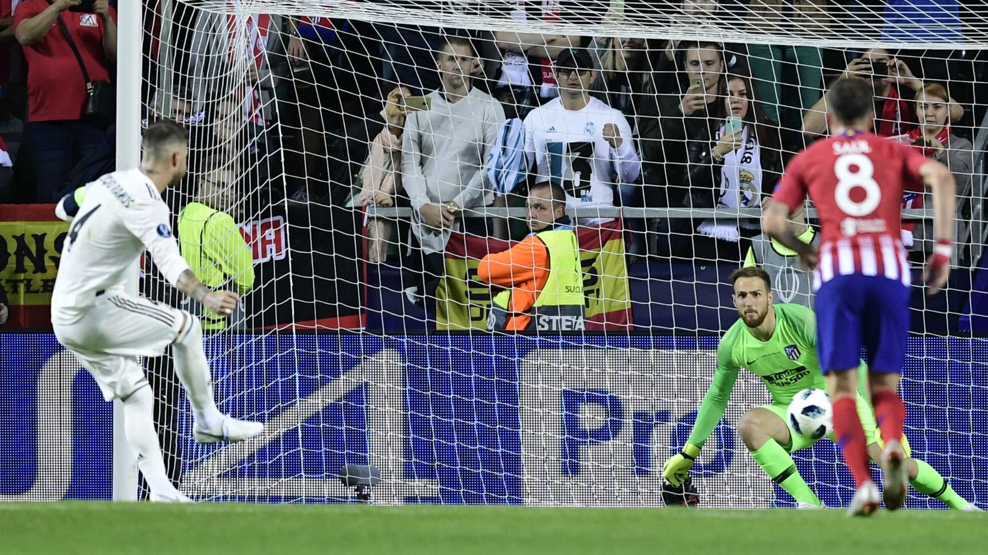 Sergio Ramos Penalty goal Real Madrid vs Atletico Madrid UEFA Super Cup 2018