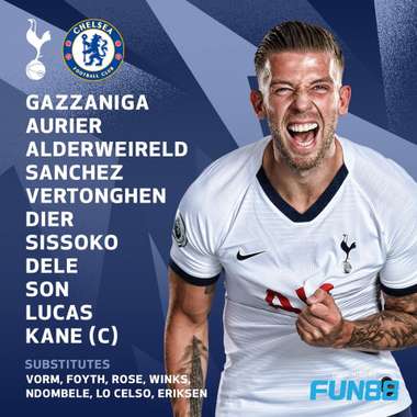 Tottenham line up vs Chelsea EPL 22122019