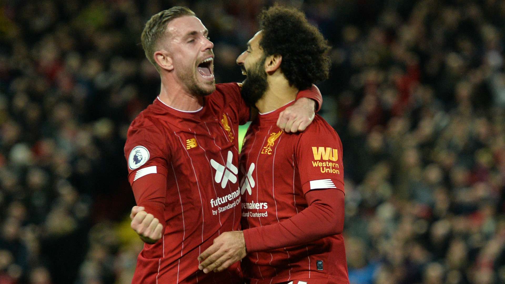 JORDAN HENDERSON MOHAMED SALAH LIVERPOOL