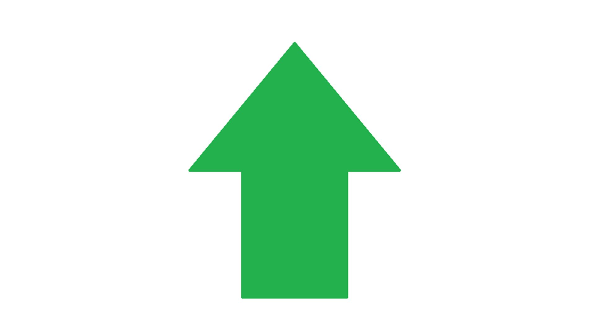Freccia su verde