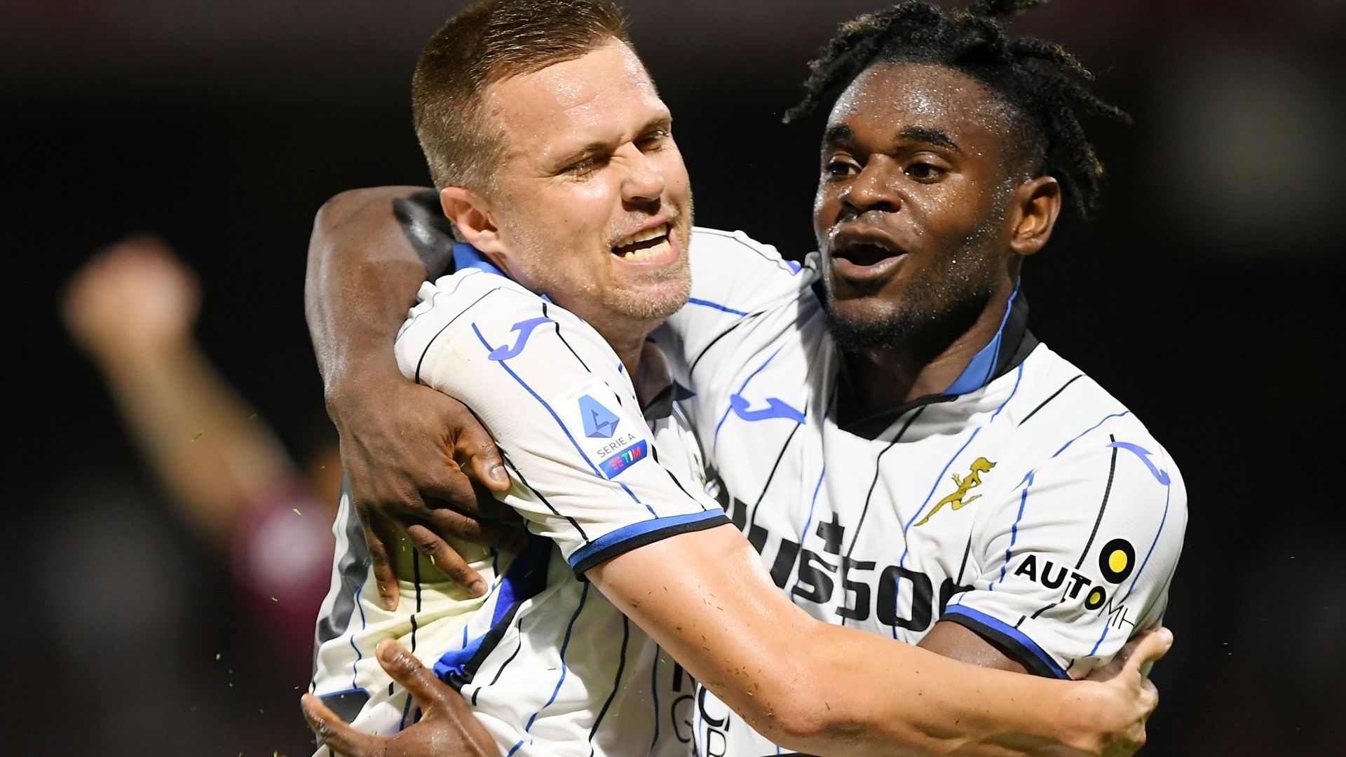 Ilicic Duvan Zapata celebrating Salernitana Atalanta Serie A