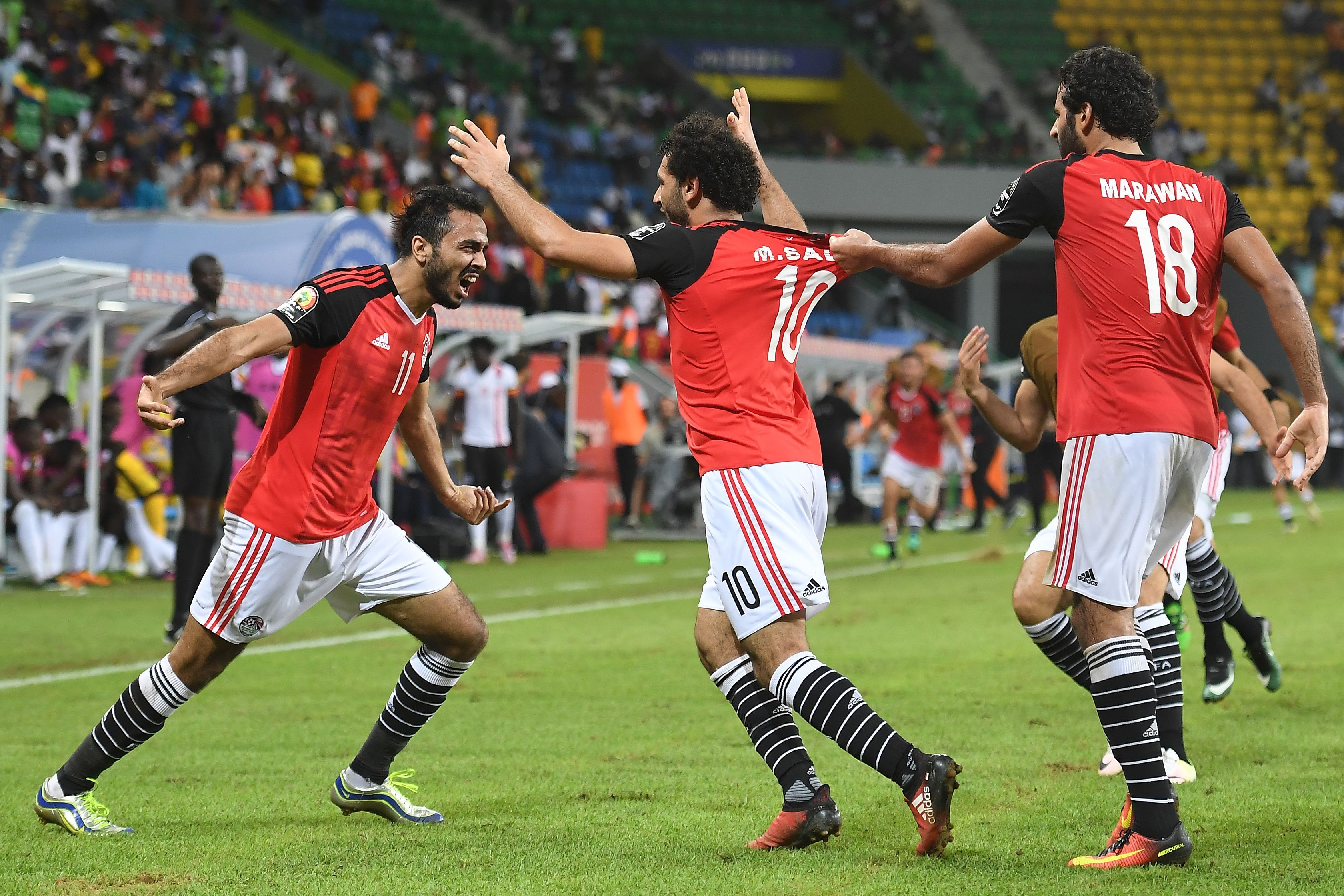Mahmoud Kahraba Mohamed Salah Marwan Mohsen Egypt Uganda CAN 2017 21012017