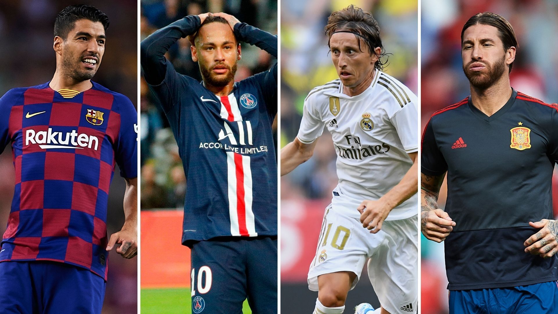 Suárez, Neymar, Modric y Ramos