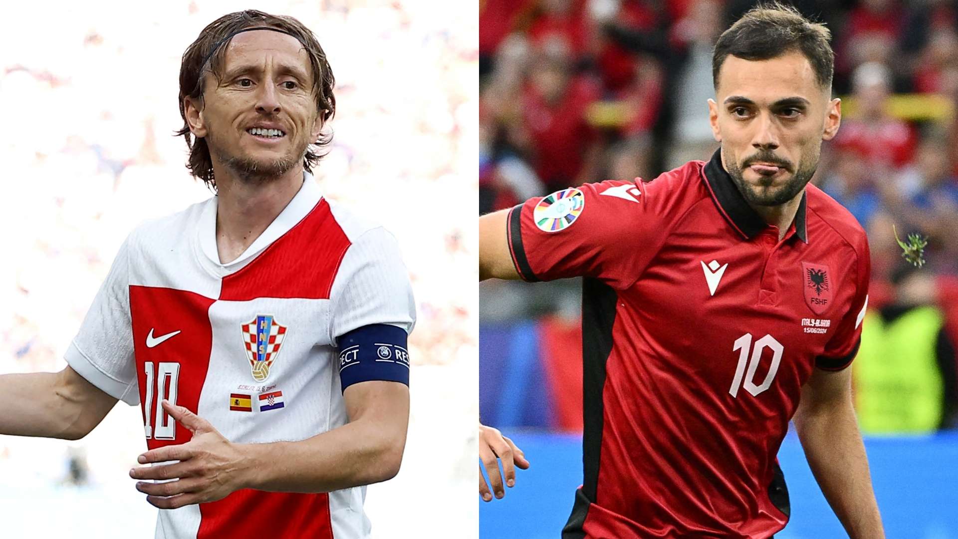 Luka Modric Croatia Nedim Bajrami Albania