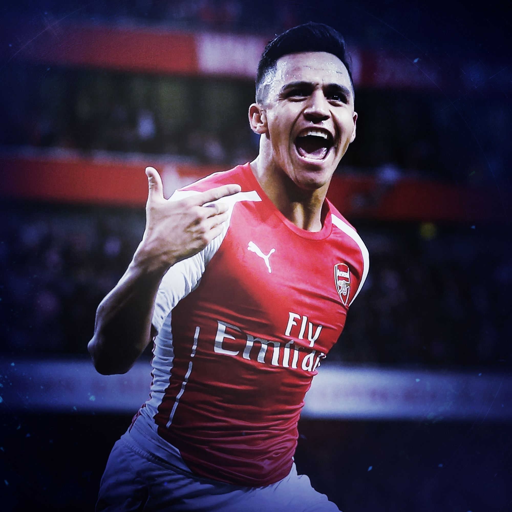 直筆サイン入り写真 アレクシスサンチェス マンチェスターFC SA鑑定済