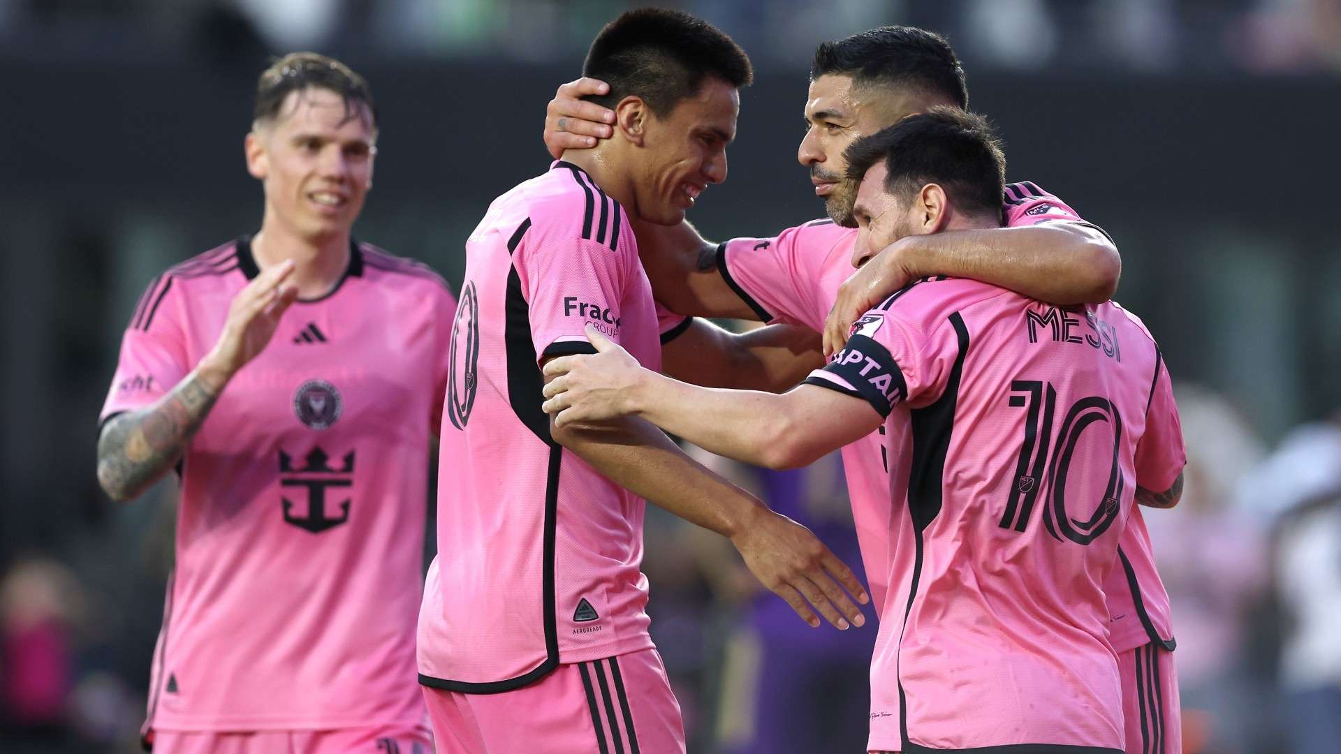 Lionel Messi #10 of Inter Miami CF celebrates