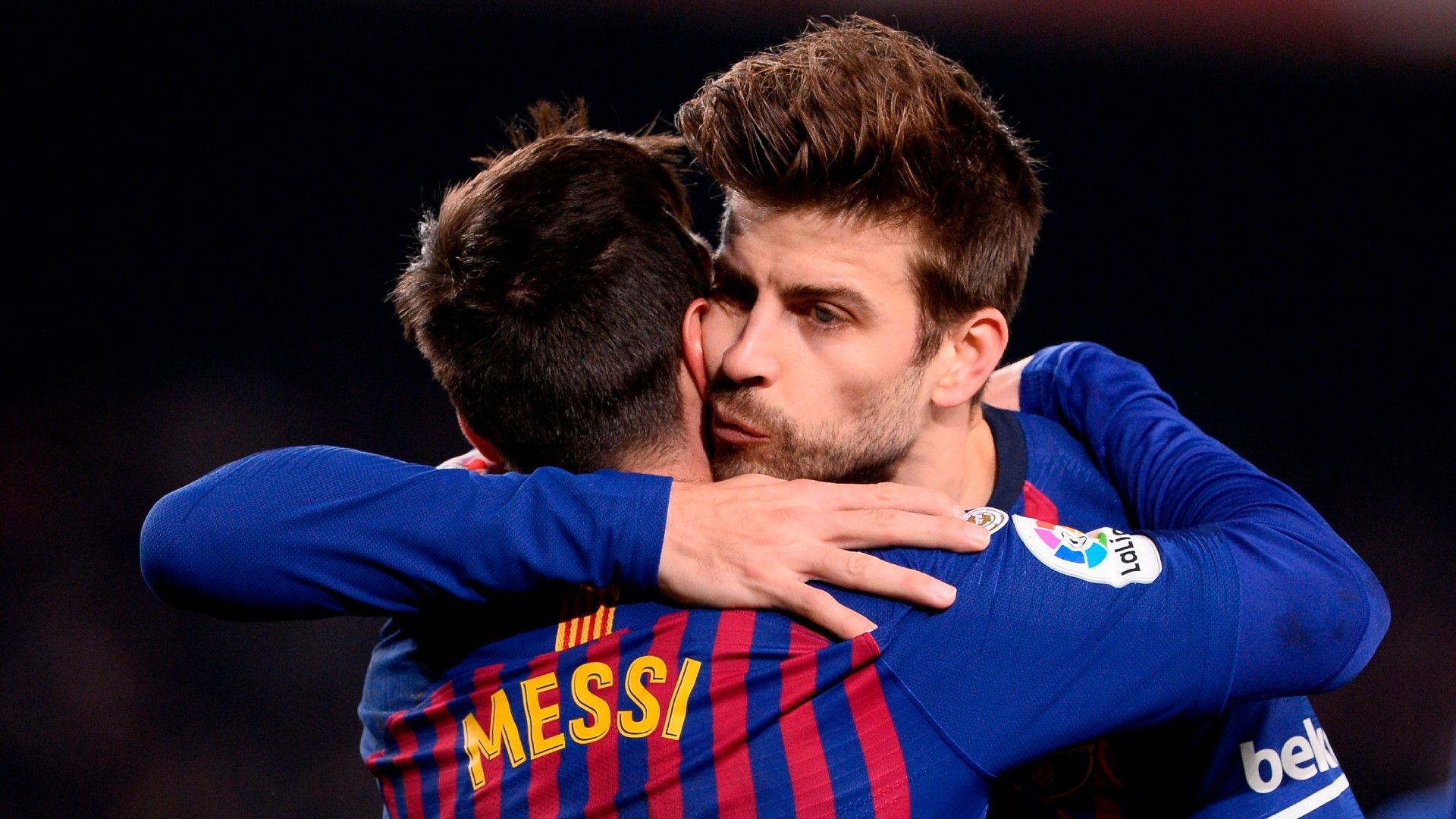 Lionel Messi Gerard Pique Barcelona