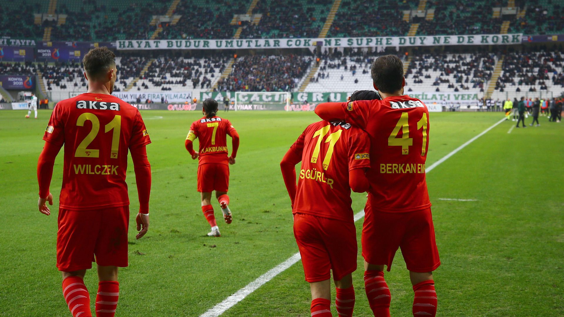 konyaspor goztepe goal celebration 15022020