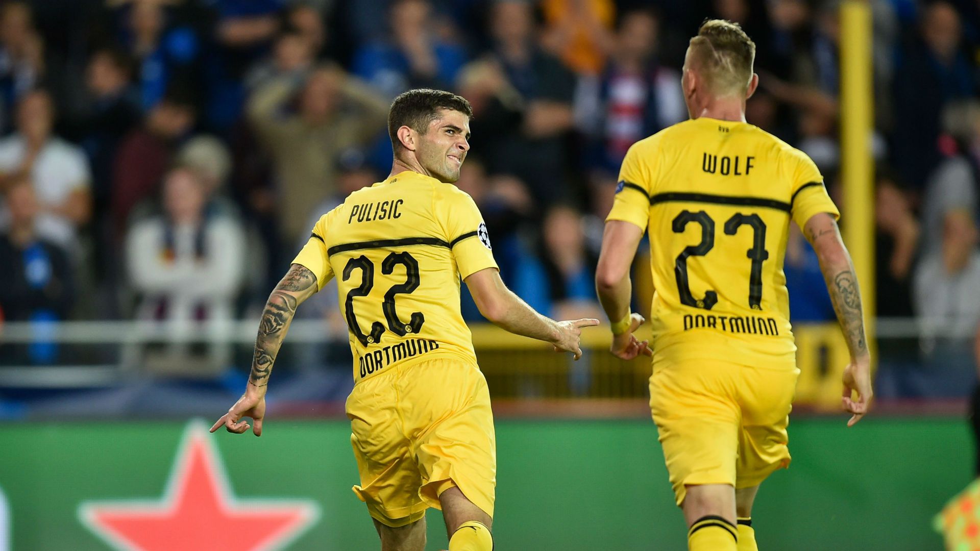 Christian Pulisic Borussia Dortmund Club Brugge Champions League 2018