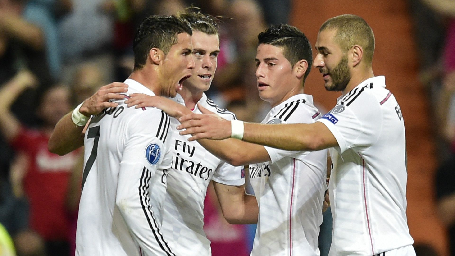 Cristiano Ronaldo Gareth Bale James Rodriguez Karim Benzema Real Madrid Basel UEFA Champions League