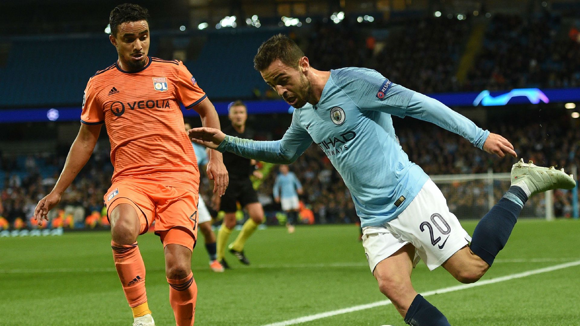 Bernardo Silva Rafael Manchester City Lyon Champions League 19092018
