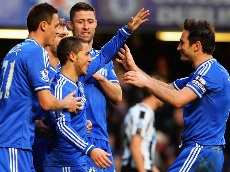 Frank Lampard Eden Hazard Chelsea Newcastle United Premier League 02082014