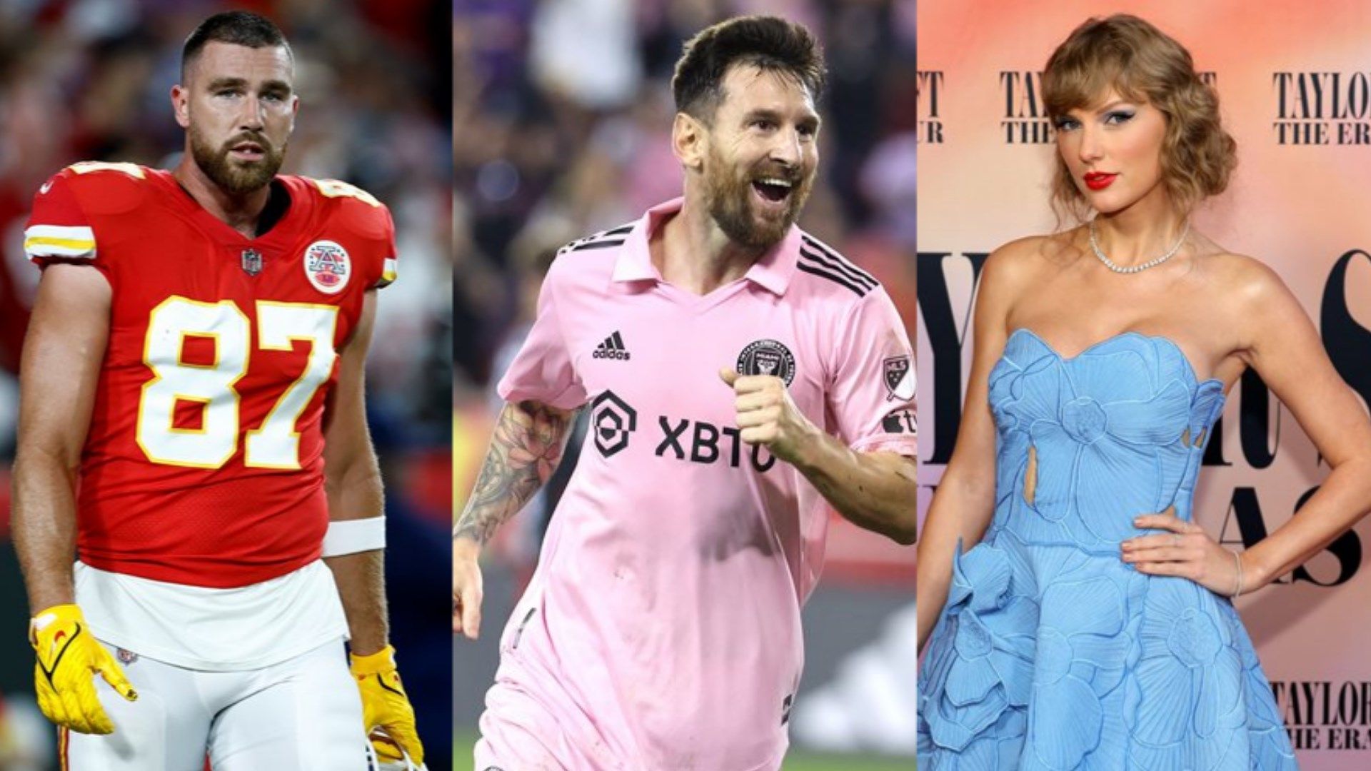 Travis Kelce, Lionel Messi Taylor Swift split
