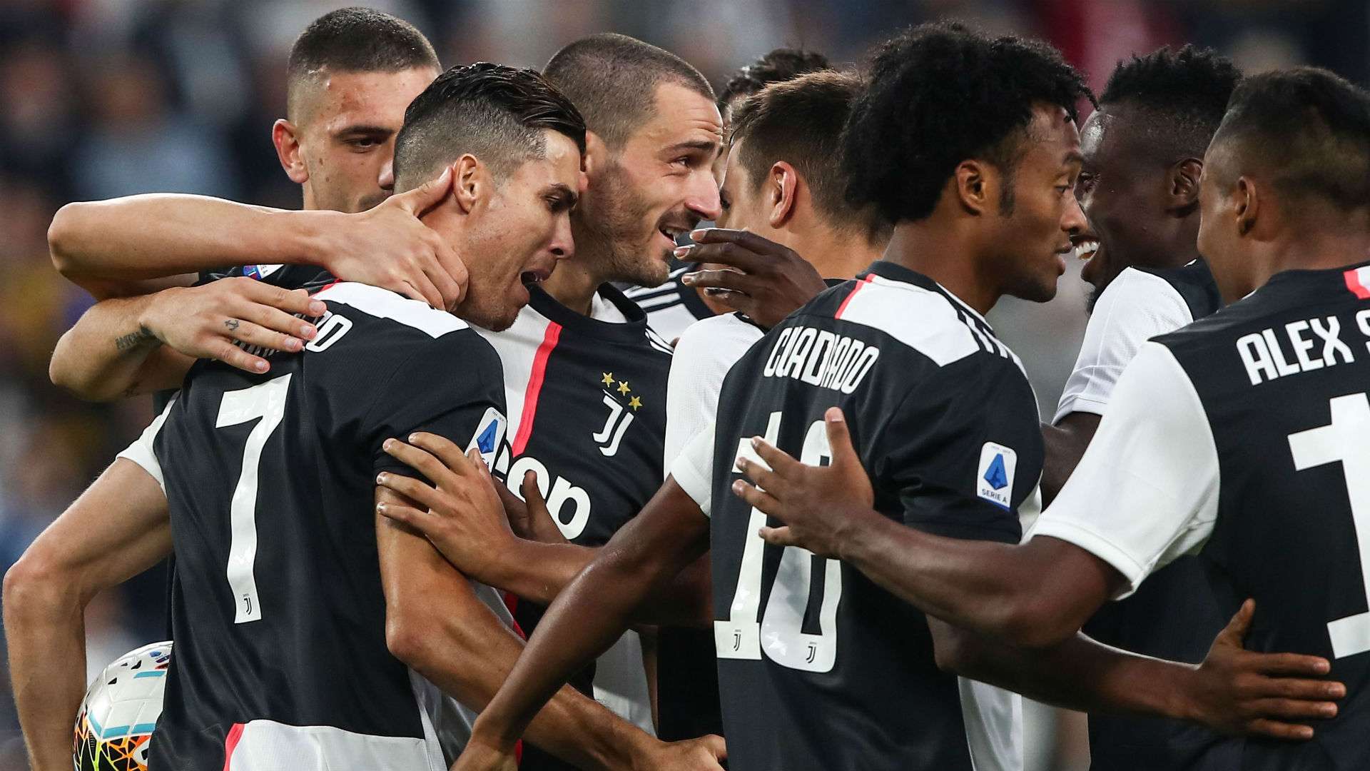 Juventus v Verona Goal Celebration 09212019