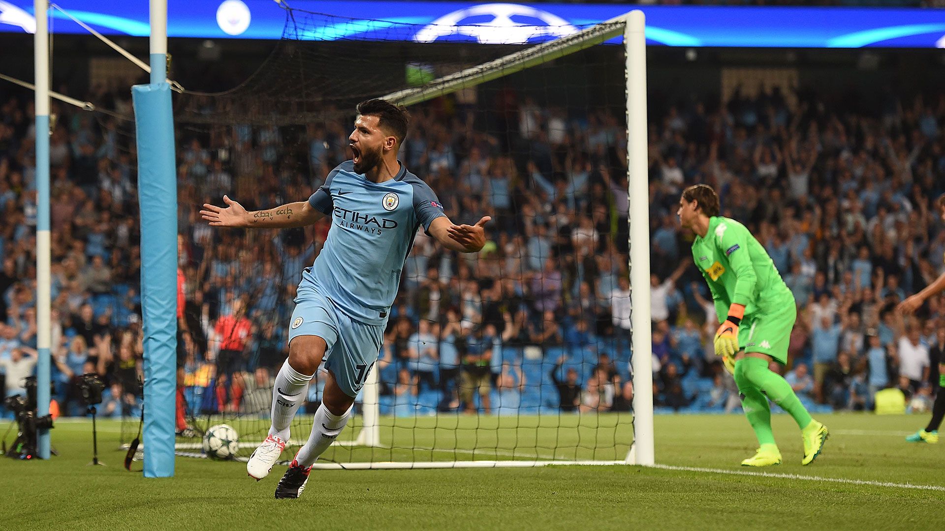 Sergio Agüero Manchester City Borussia Mönchengladbach UEFA Champions League 14092016