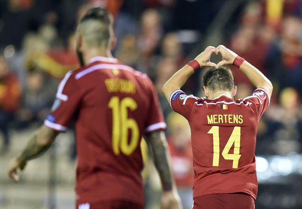 Dries Mertens Belgium Andorra 101014 Euro 2016 qualifier