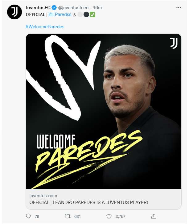 Leandro Paredes announcement 