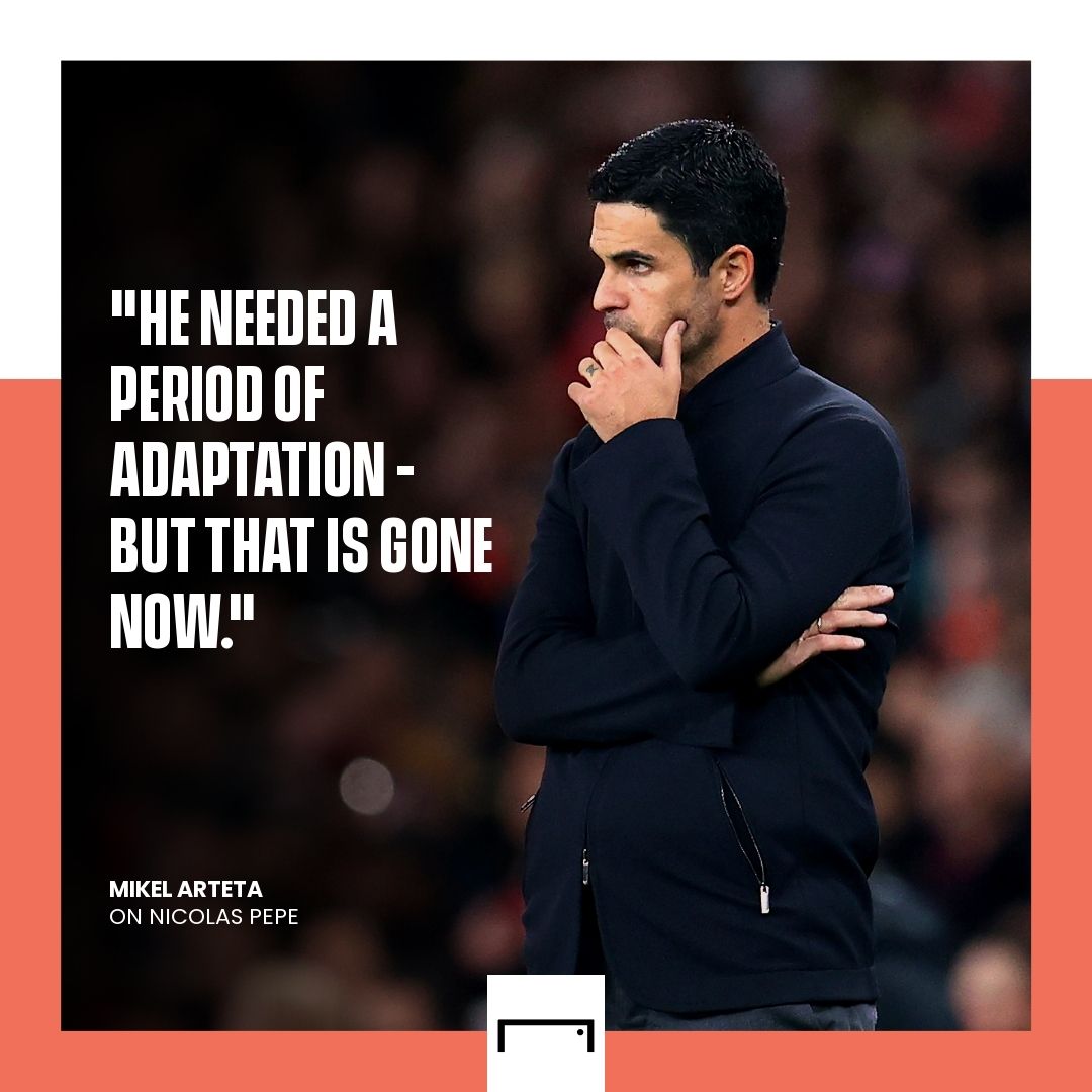 Mikel Arteta Nicoals Pepe Arsenal 2021-22 GFX