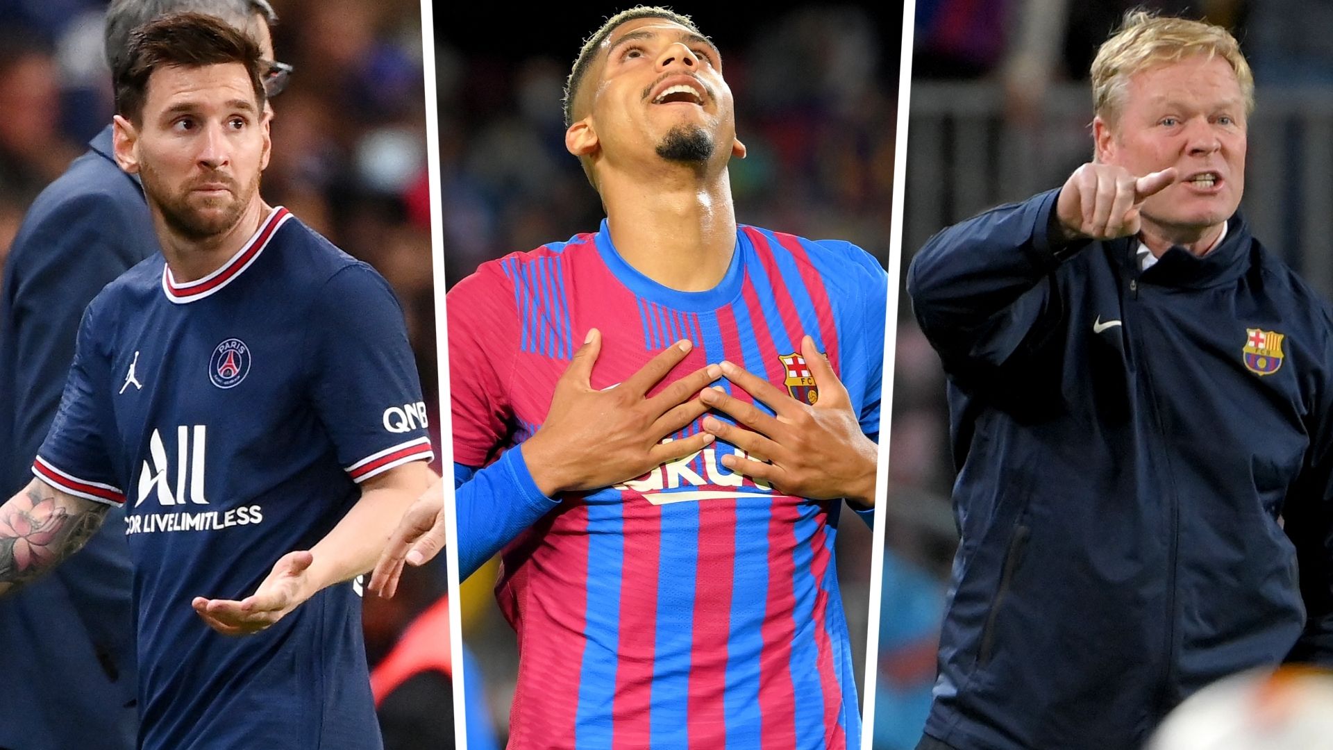 Araujo, Messi, Koeman