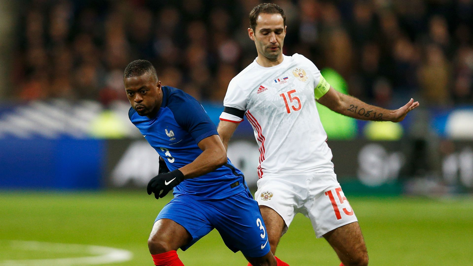 Roman Shirokov Patrice Evra France Russia Friendly 29032016
