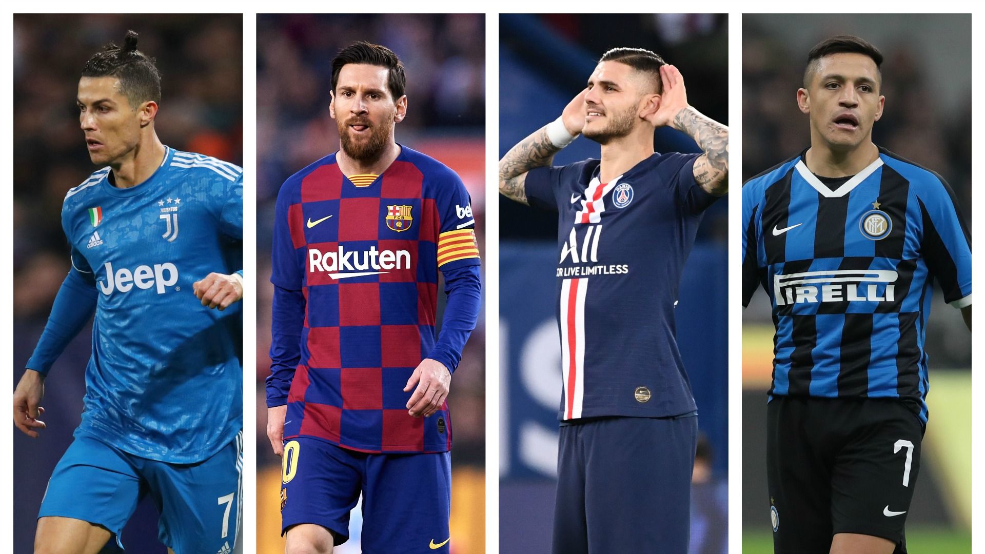 Cristiano, Messi, Icardi y Alexis